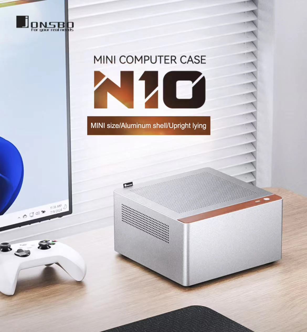 JONSBO N10/NV10 ITX Mini Chassis 4.5L all-aluminum chassis, support 1U FLEX power supply