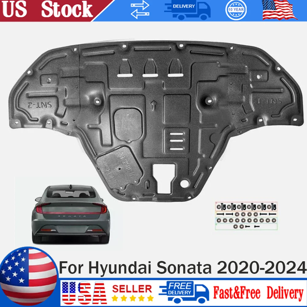 

1PCS Quality Car Engine Under Cover Front Splash Shields Durable For Hyundai Sonata 2020-2024 Car Accessories Fender