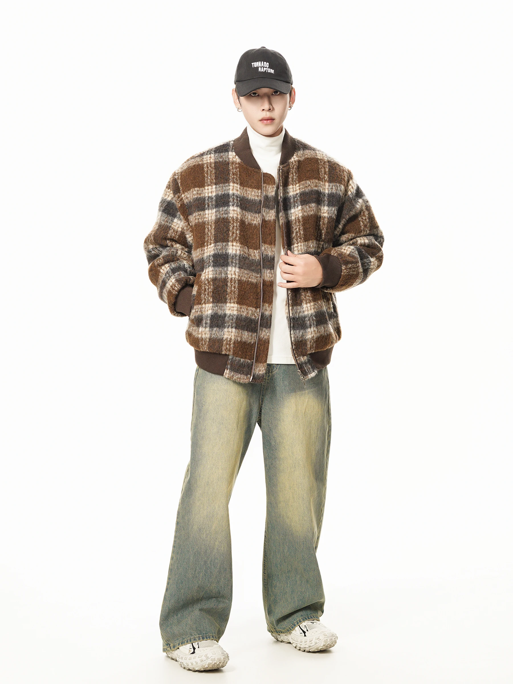 ur-ytut2025-americain-retro-plaid-laine-baseball-jaet-ex-design-sens-plaid-vetements-d'exterieur-jeunesse-ular-coupe-ample-chaleur