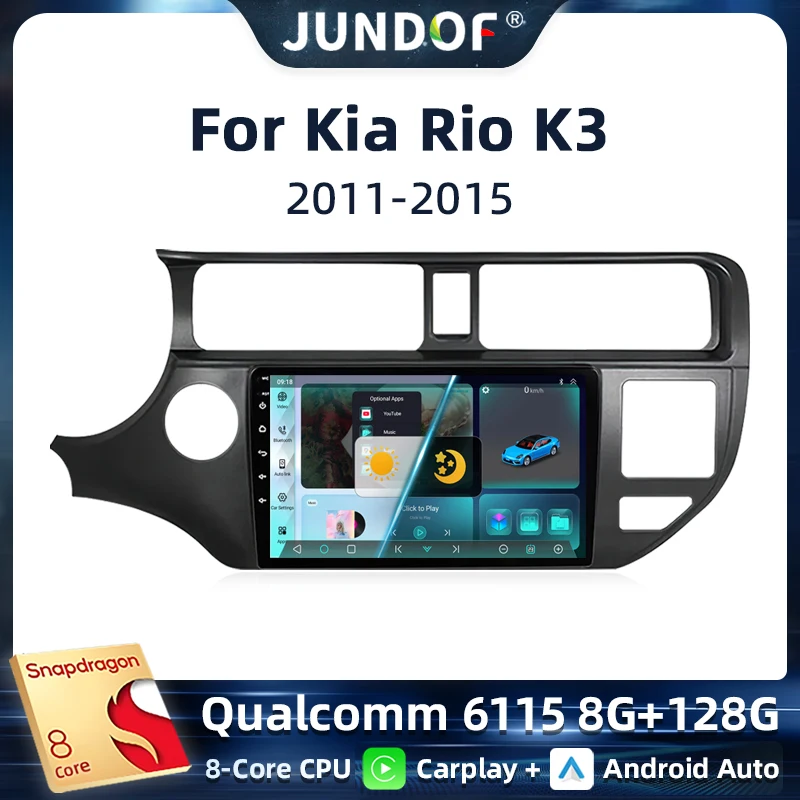 

Android 13 Carplay Auto QLED Car Radio Multimedia Player For Kia RIO K3 2011 2012 2013 2014 2015 Autoradio Stereo Head Unit