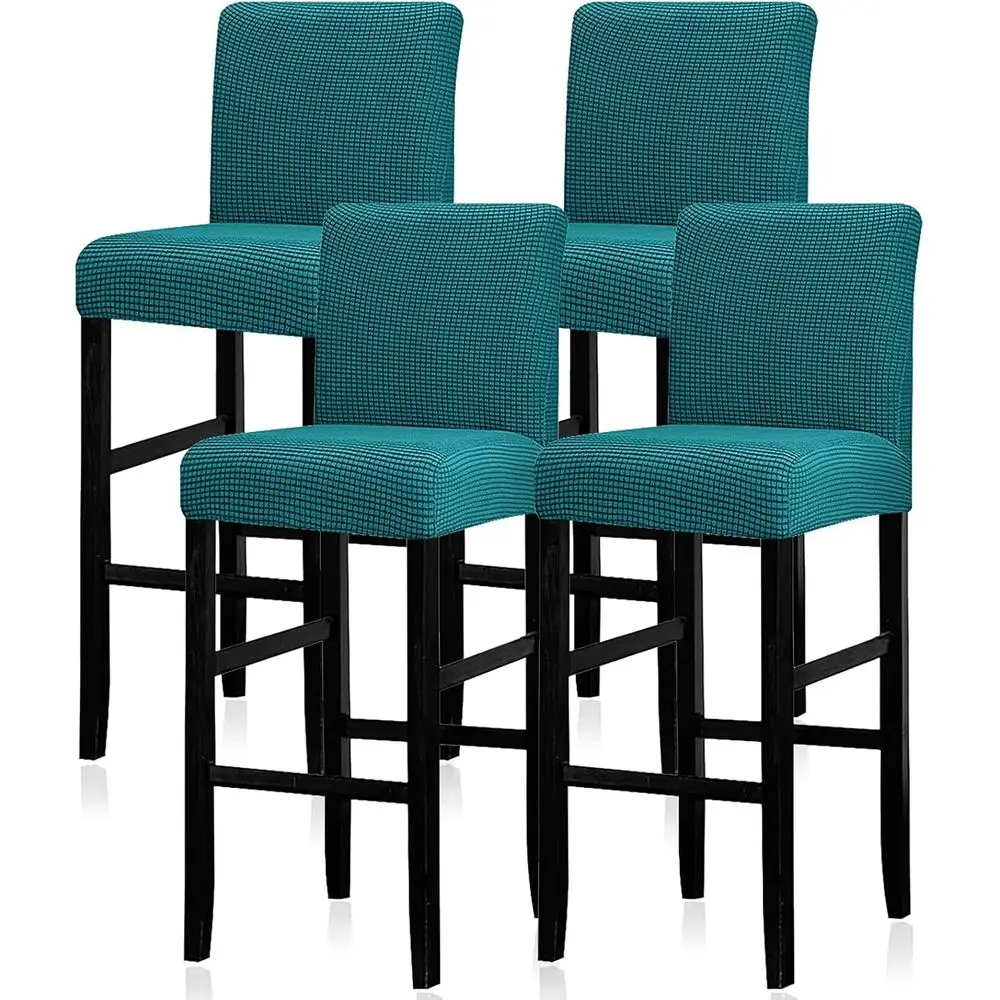 

Комплект чехлов для барных стульев Lellen, 4 шт., эластичные моющиеся чехлы для сидений барных стульев, съемные чехлы для барных стульев со спинками, для барных стульев высотой сиденья до 120 см.