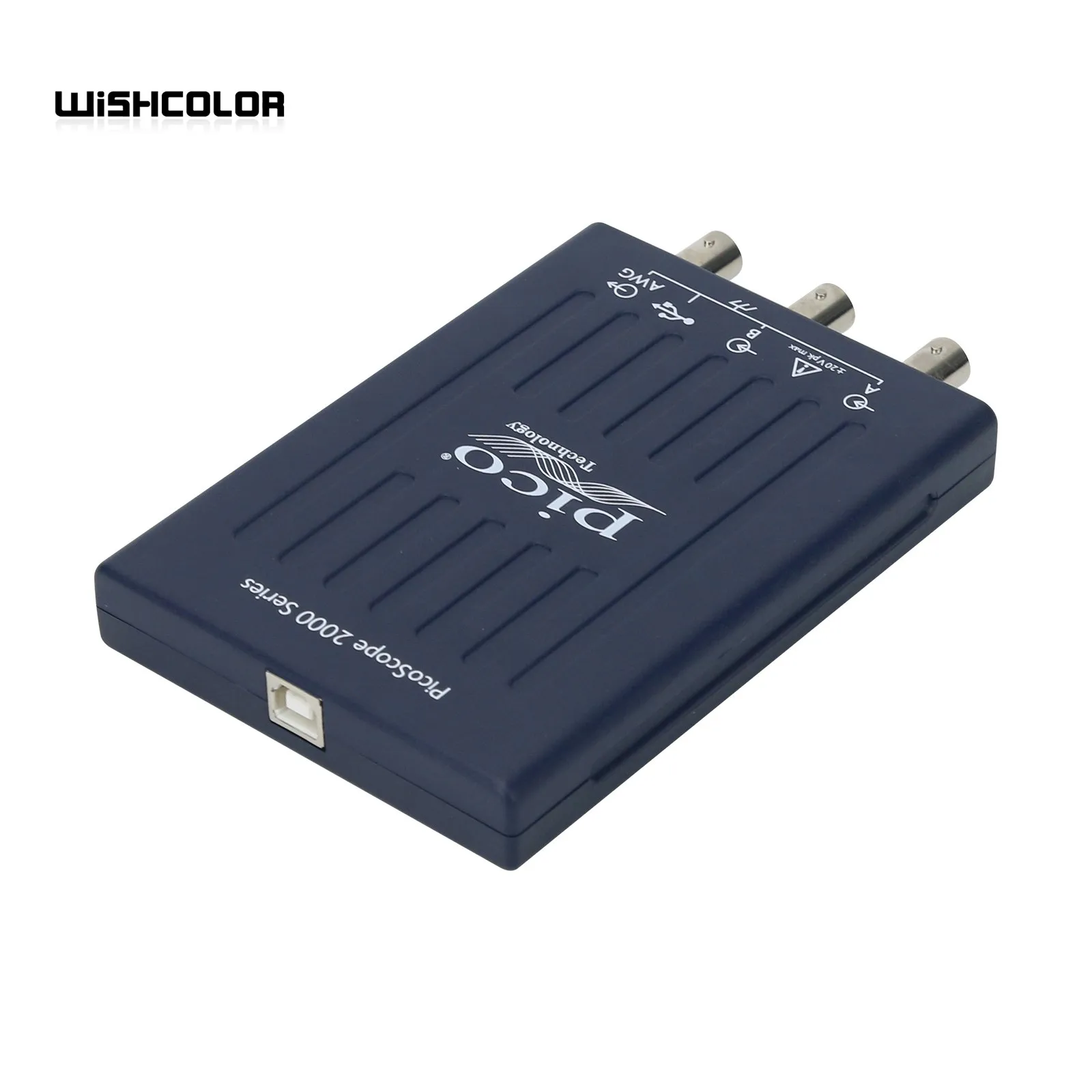Wishcolor PicoScope2204A 10MHz Portable Oscilloscope 2 Analog Channel 8-Bit Resolution Arbitrary Wave Generator