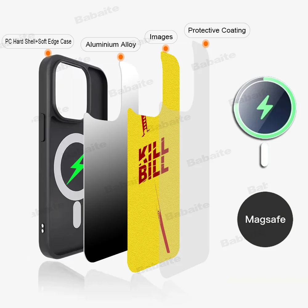 

Kill Bill Phone Case Magnetic Case For iPhone 16 14 13 12 11 15 Pro Max Plus For Magsafe Wireless Charge Cover