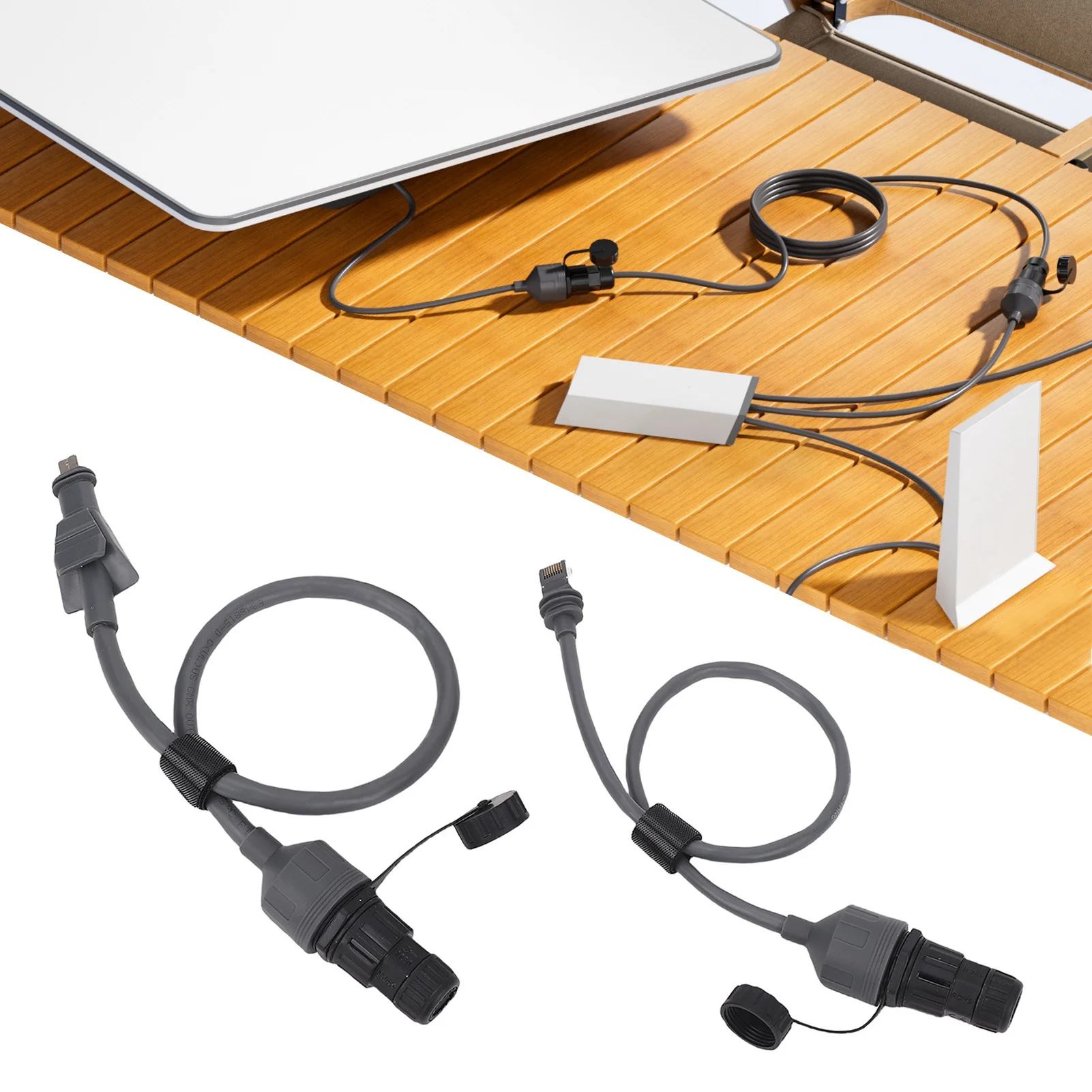 

2 шт. адаптер Ethernet-кабеля SPX штекер к RJ45 женский водонепроницаемый соединитель для плоского высокопроизводительного адаптера кабеля маршрутизатора