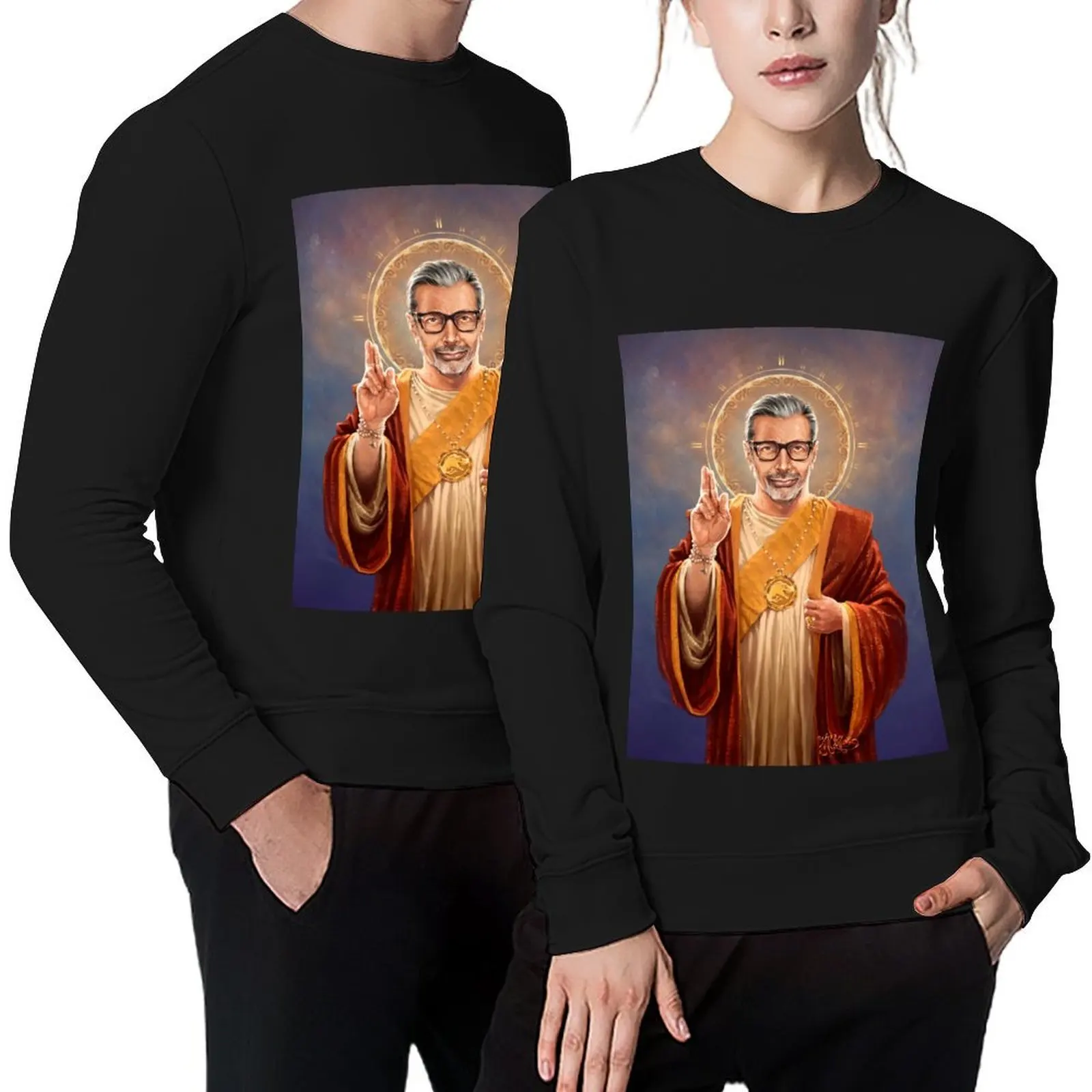 

Saint Jeff of Goldblum - Jeff Goldblum Original Religious Painting Pullover autumn winter man sweatshirt