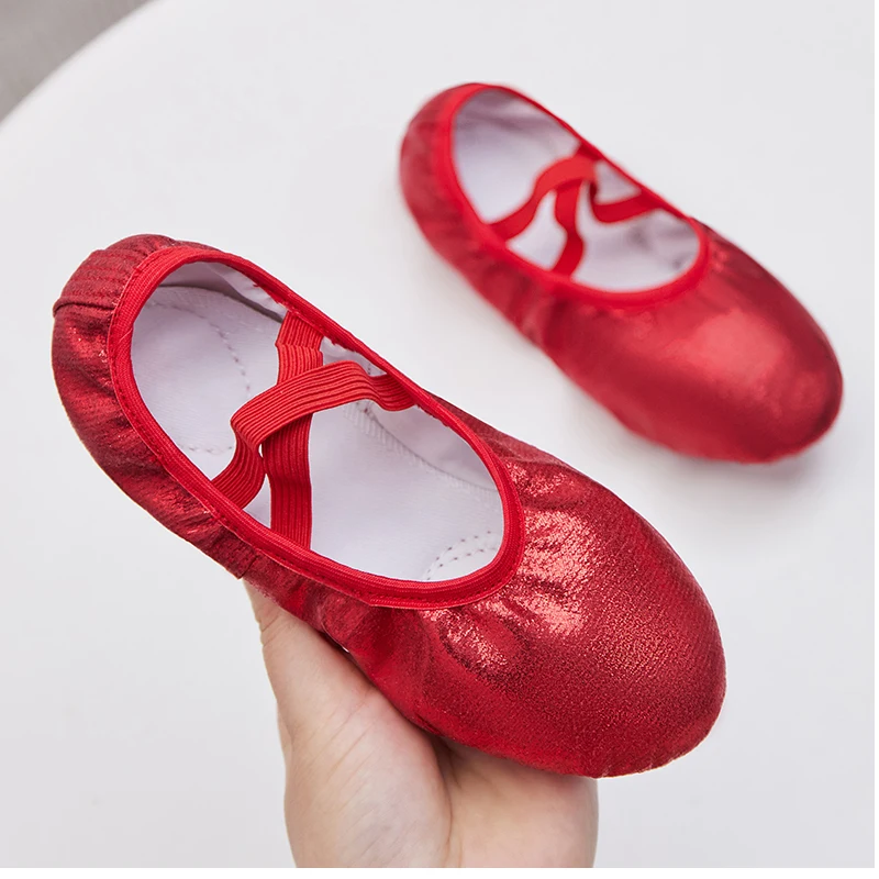 New Ballet Dance Shoes Yoga Gym Flat Slippers Blue Red Pink 4 Colors Ballet Dance Shoes For Girls Children Women Teacher