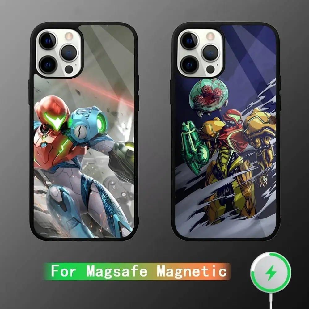 

Game M-Metroid Phone Case For iPhone 16,15,14,13,12,11,Pro,Max,Plus,Mini,SE New Magsafe Magnetic Wireless Charging