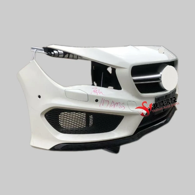 Professional Wholesale W117 CLA45 Bumper Body Kit Grille Radiator LED Light Hood Fender for