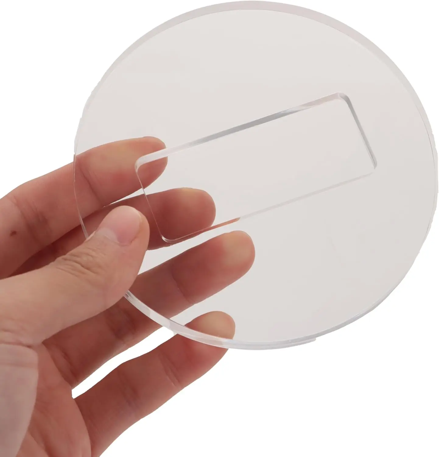 

Clear Piano Caster Cups – 4 Pack Durable Acrylic Floor Protectors – Premium Anti-Slip Design for Pianos & Furniture – 4” Base wi