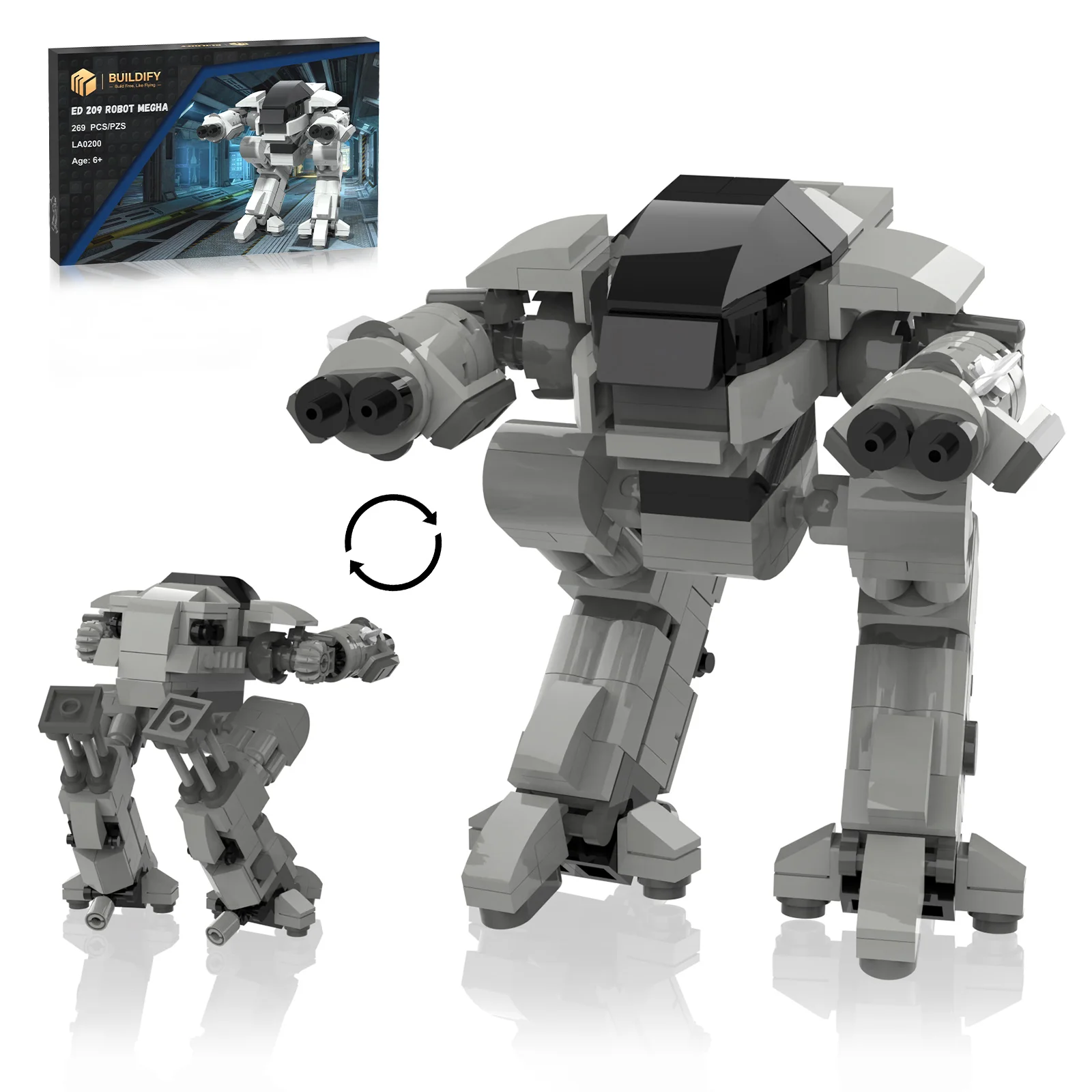 

Механическая военная полиция RoboCops фильм робот ED-209 кирпичи модель фигурка строительные блоки для детей и взрослых игрушки подарки