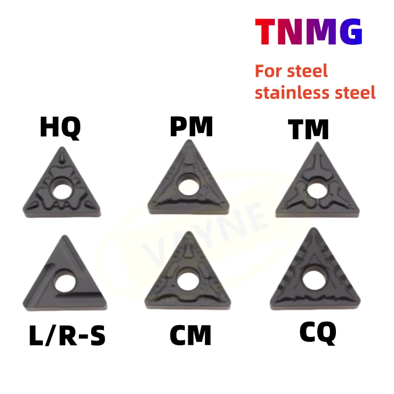 

TNMG160404 0408 0412 HQ PM TM CM CQ L-S R-S L-VF R-VF Твердосплавные токарные инструменты Токарные станки с ЧПУ Высококачественная режущая токарная вставка