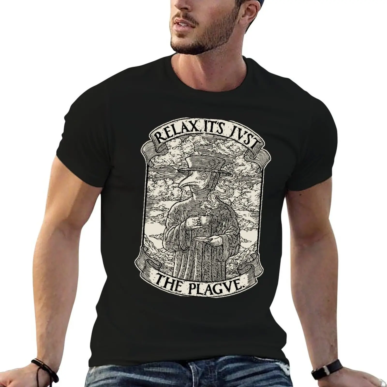 

The Chillest Plague Doctor T-Shirt t shirt custom print essential t shirt cotton t shirts man 100% T-Shirt