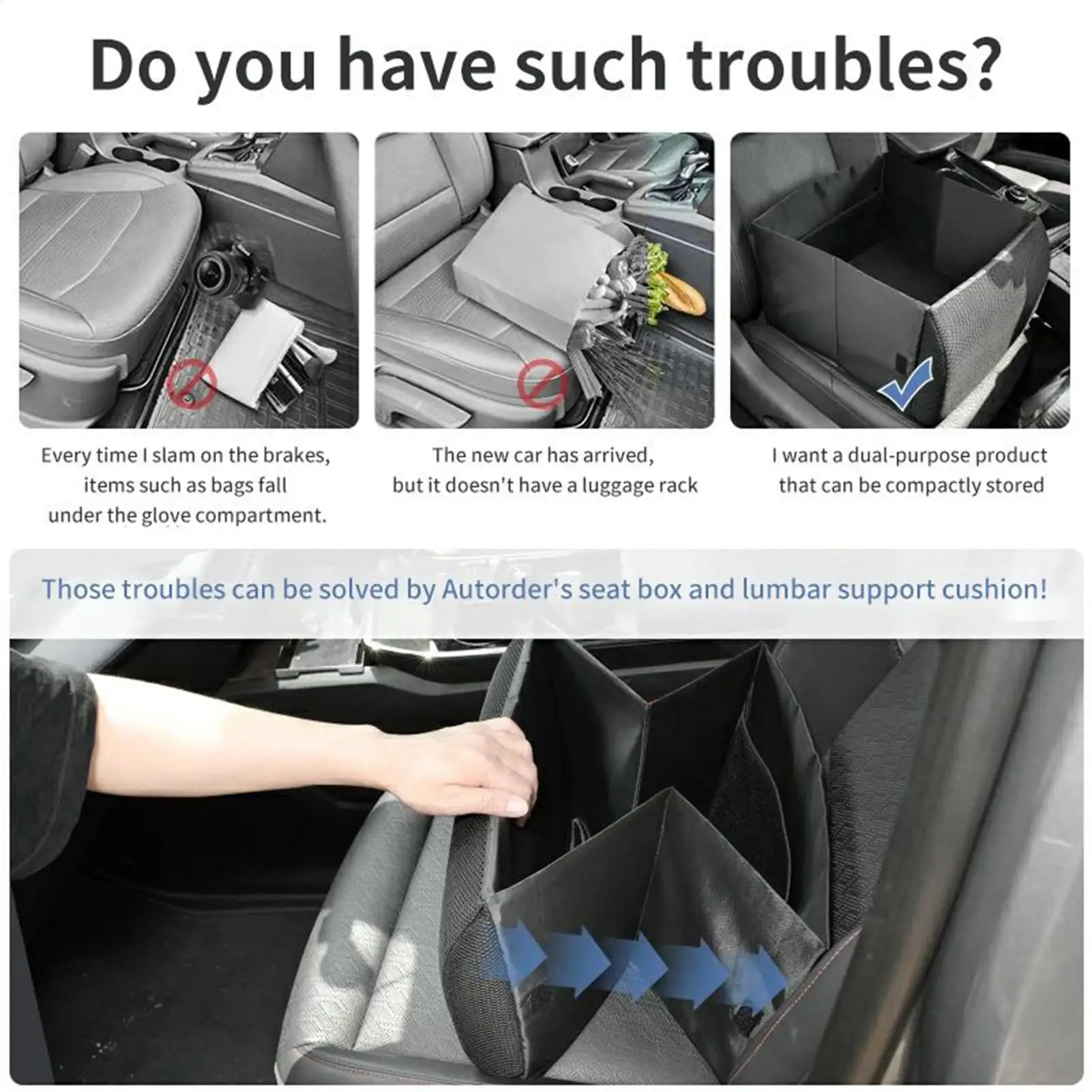 

Органайзер для багажника автомобиля, складная поясничная поддержка, автомобильный багажник, подушка для хранения поясницы для авто, грузовика, внедорожника, автофургона, седана, путешествий, путешествий