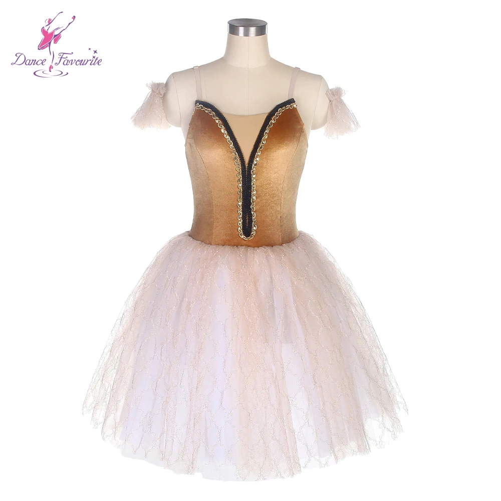 Dance Favourite Ballet Tutus 20159 brown velvet bodice mid length Romantic tutu stage performance dance costume