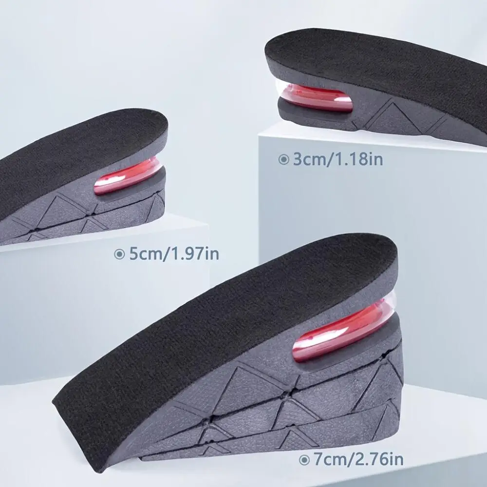 3/5/7 Cm Air Cushion Height Increase Insoles Shock Absorption Shoe Lift Pads Heel Lifting Inserts For Everyday Shoes