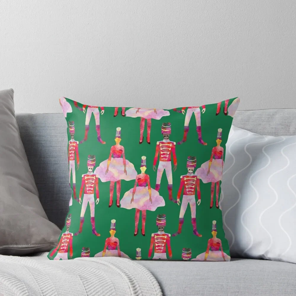 Nutcrackers Green Throw Pillow christmas cushions covers Couch Pillows Luxury Pillow Cover pillow