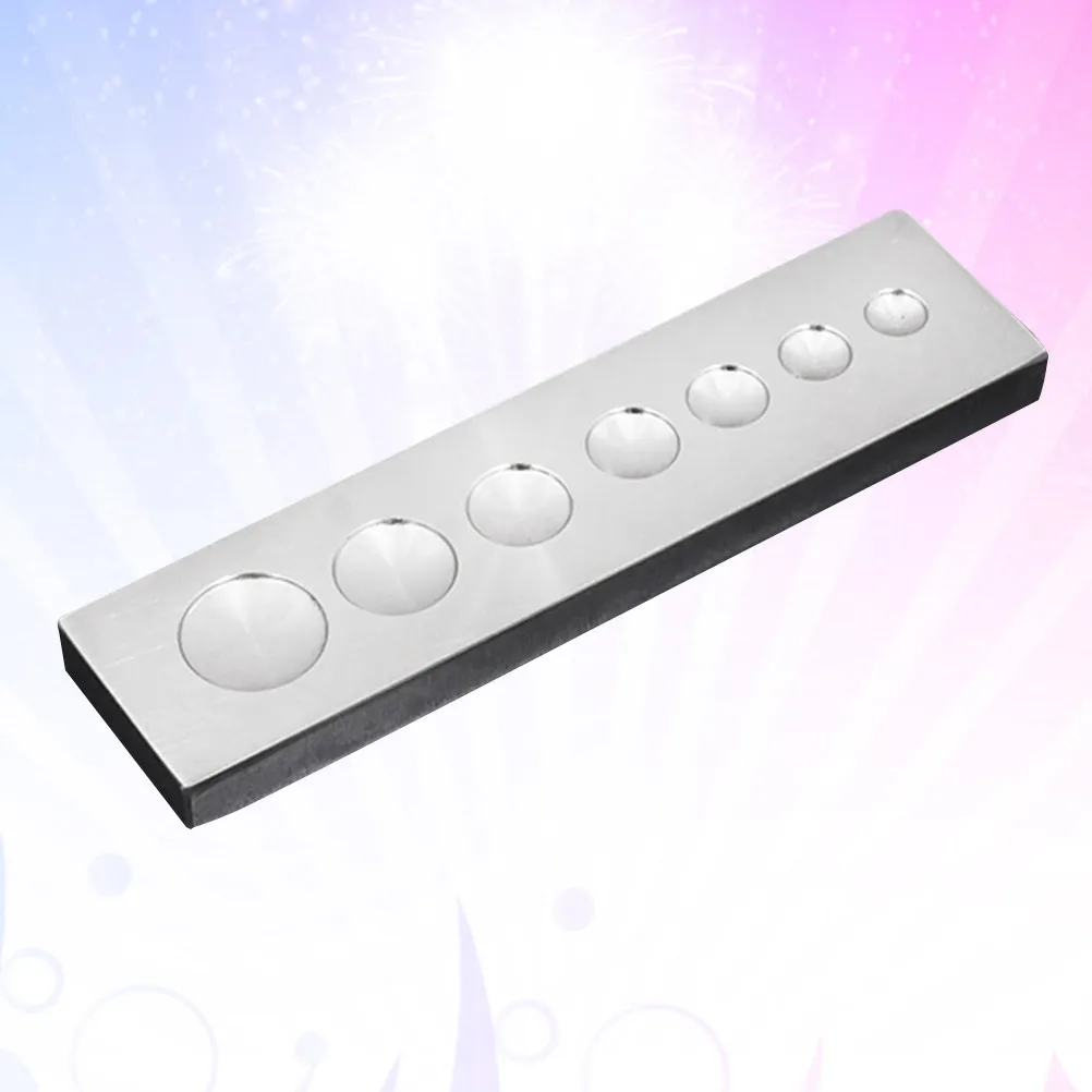 7 in 1 Stainless Steel Rivet Setter Tool Metal Buckle Snap Fastener Pressing Stud Rivet Setter Base for Installing