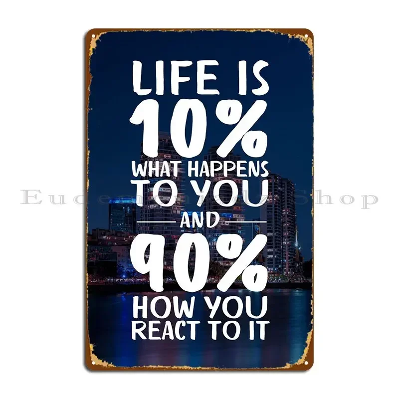 Focus On 90 Percent Metal Sign Bar Wall Mural Club Create Printing Tin Sign Poster