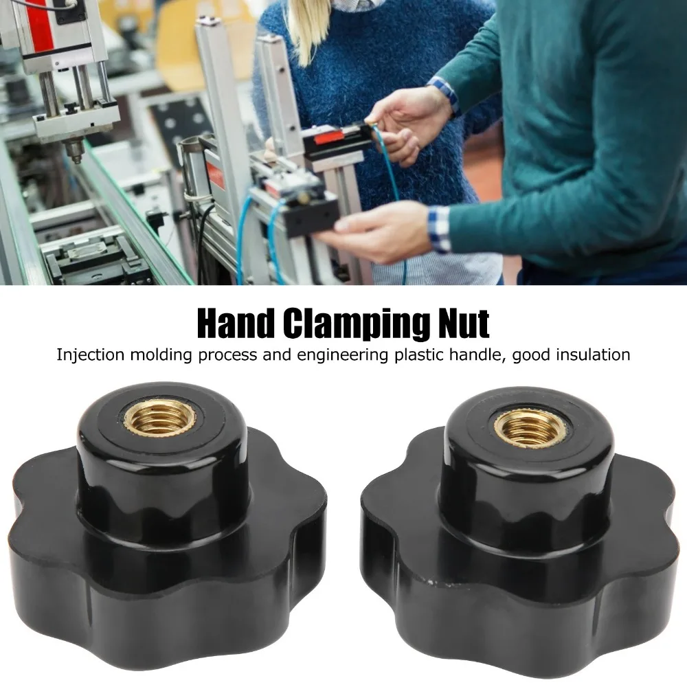 2pcs Versatile Industrial Clamping Knob Durable Practical Star Hand Knob Female Thread Knob For Mechanical Equipment