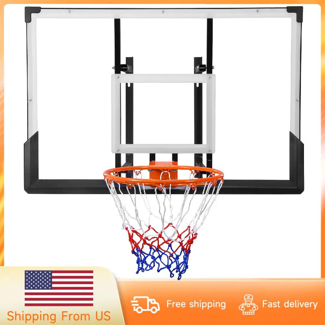 

2025 NEW Wall Mounted Basketball Hoop Basketball Goal Backboard and Rim Indoor Outdoor Basketball Hoop for Adults Beginners