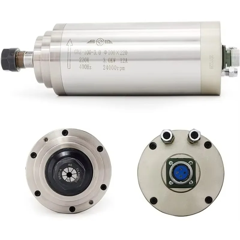 جودة عالية 380 فولت/220 فولت 1.5KW محرك المغزل باستخدام الحاسب الآلي المبرد بالماء ER16 قطر 80 مللي متر لصناعات الطحن