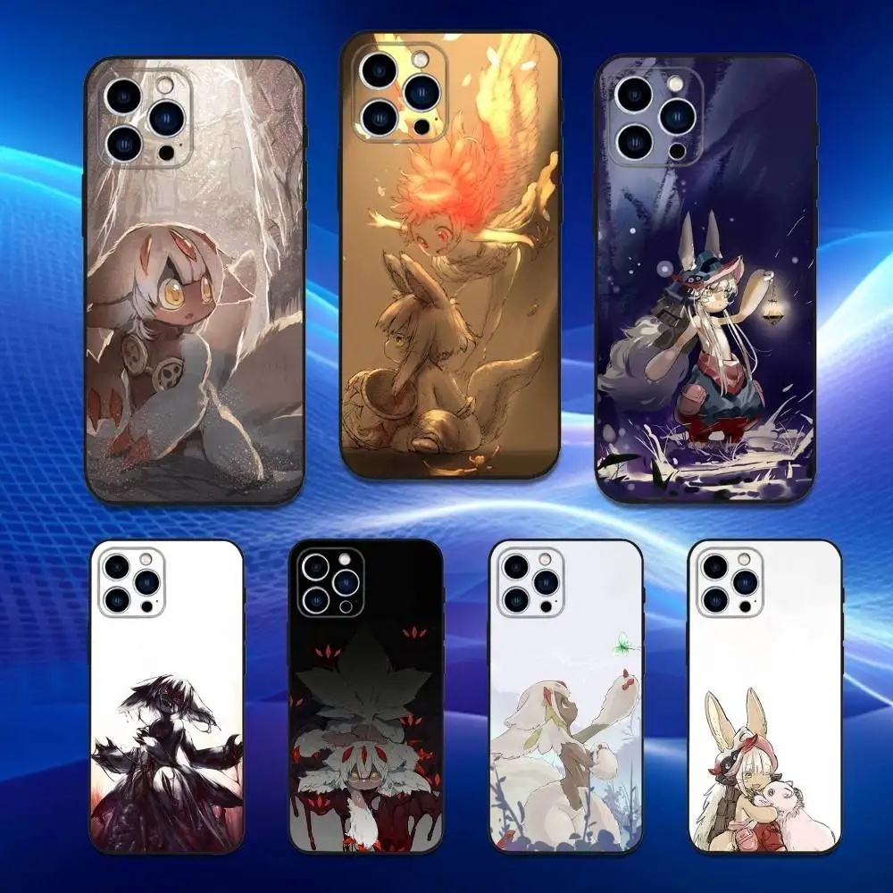 

M-Made In A-Abyss F-Faputa Phone Case For iPhone 16,15,14,13,12,11 Plus,Pro Max,XS,X,XR,SE,Mini,8,7,Soft Silicone Black Cover