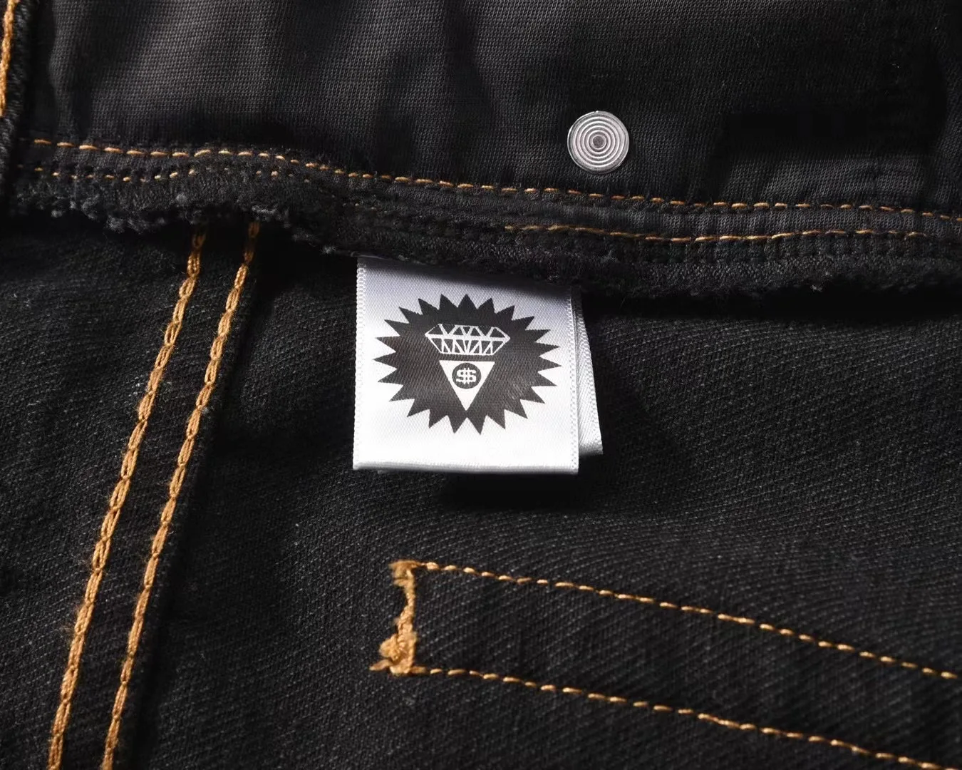 Top Grade ICECREAM Embroidery Running Dog Men Straight Denim Pants Loose Fit YKK Zipper Casual Denim Jeans Pants Trousers - Image 4