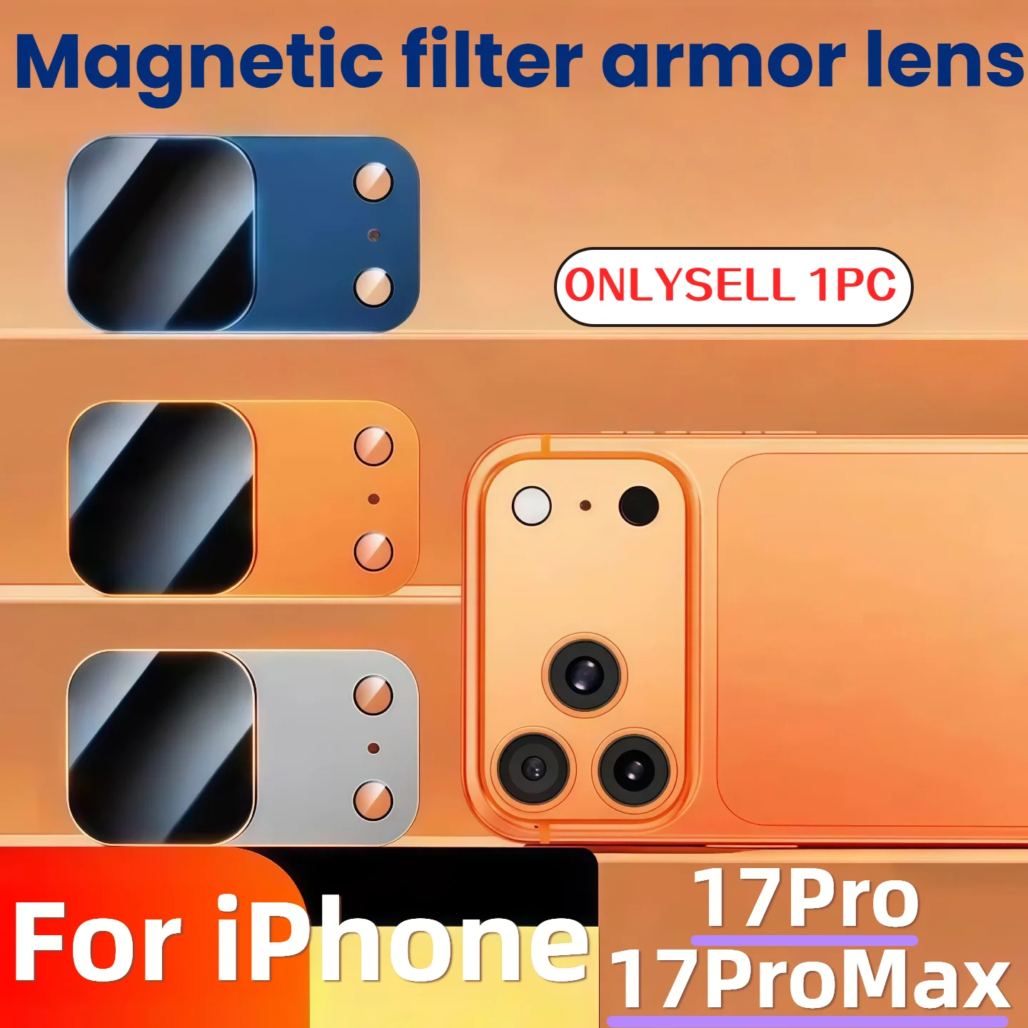 

Magnetic Armor All-in-One AR Anti-Reflective Screen Protector Compatible with iPhone 17Pro/17ProMax New Filter Anti-Glare Lens