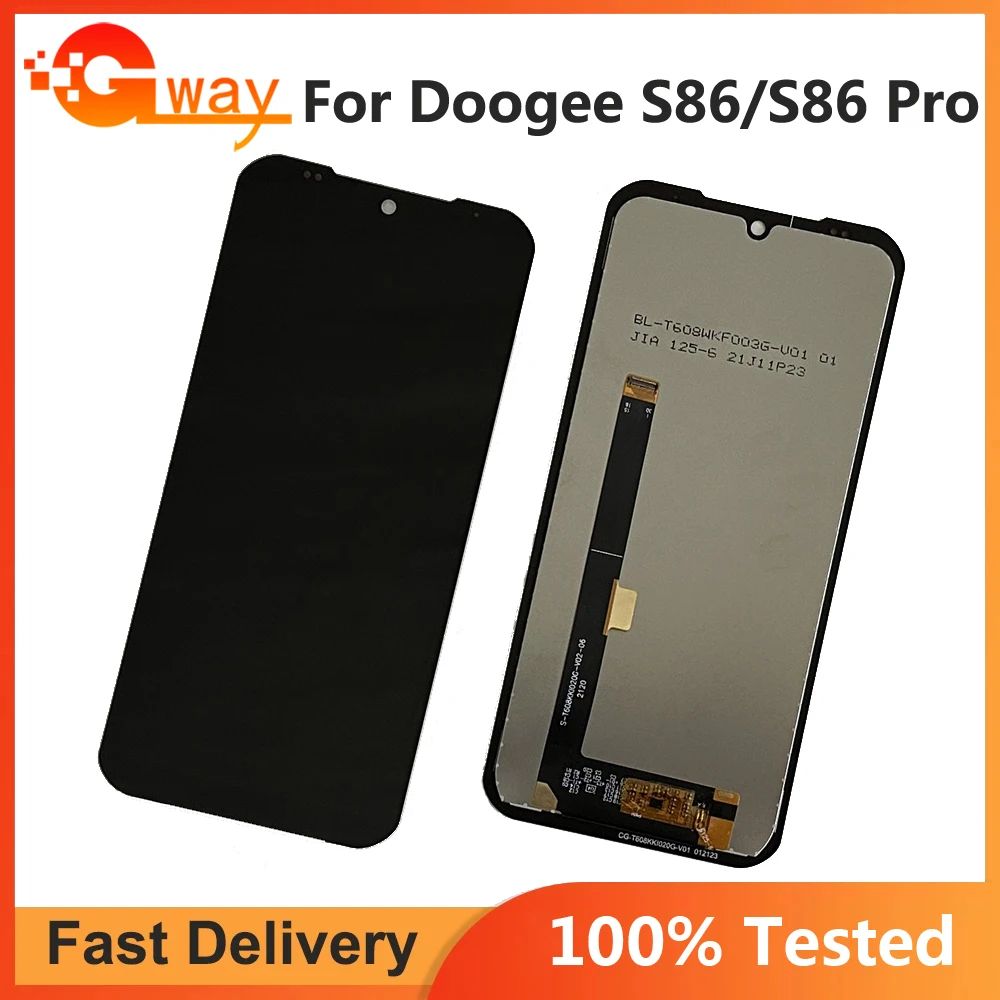 New Tested DOOGEE S86 Pro LCD Touch Screen Digitizer Display Module Repair Replacement Part For DOOGEE S86 LCD Screen 6.1 Inch