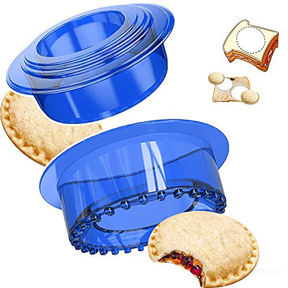 Emporte-pièces ronds pour sandwich et biscuit, 5 pièces, ensemble de scelleuses, crêpière, parfait pour les enfants, boîte à lunch et boîte à bento