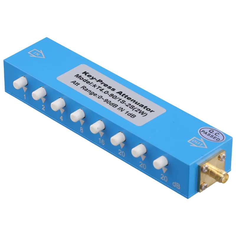ABGI-External Thread Inner Hole RF Signal Attenuator SMA/N Adjustable 0-90Db 2W DC-4G For Network Communication