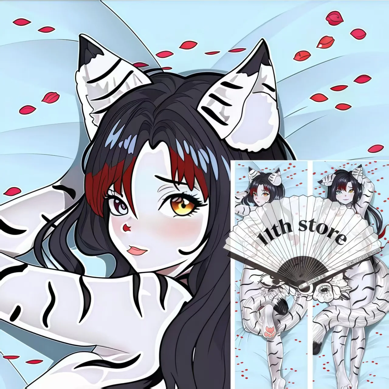 Furry Dakimakura Anime Waifu Body Pillowcase Otaku Decor Cushion Case Soft Hugging Throw Cover for Sofa Bedroom Home Decor Gift