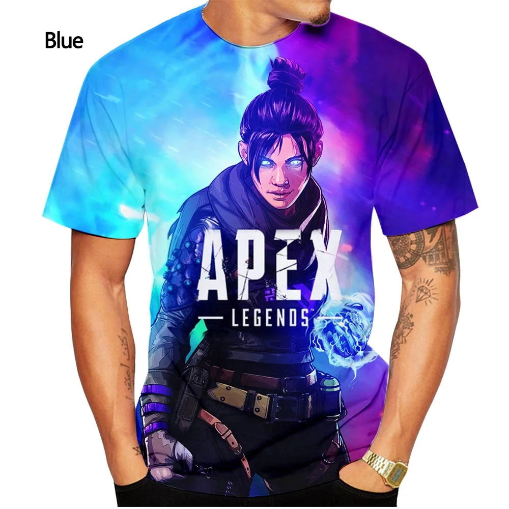 

New Fashion Apex Legendary Men's T-shirt Summer Short sleeve T-shirt men's casual 3D-printed T-shirt