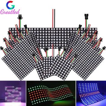 1~5 pièces WS2812B panneau LED numérique flexible et adressable individuellement WS2812 8x8 16x16 8x32 écran matriciel de module pixel à LED DC5V 8 meilleures matrices LED adressables en ventes - No 3