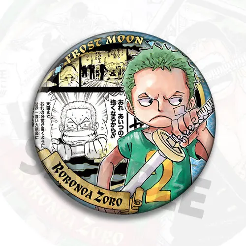 One Piece Zoro Anime Badge Pin Brooch Replica Collectible Shiny Film Medal Merchandise Accessories Gift for Fans Cosplay Party