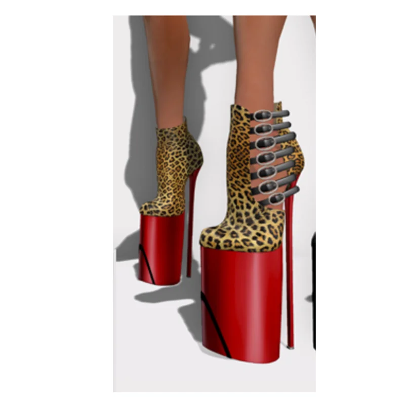 

Leopard Buckle Shallow Platform Pumps Thin High Heel Sexy Fashion Cool Summer Casual Big Size Woman Shoes Zapatillas Mujer