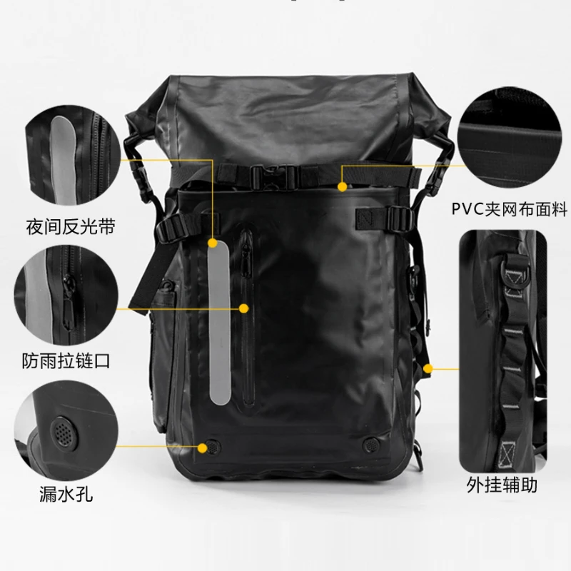 Waterproof Flipper Bag for Diving and Swimming Equipment, River Tracing, Drifting Backpack, Multifunctional Webbed Bag