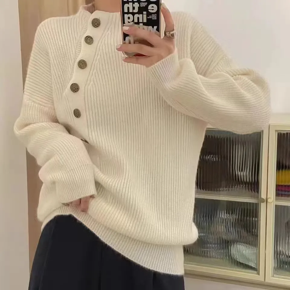 5 Color Sweaters Women Autumn Slouchy Knitting Temperament Tender Stretchy Simple Daily All-match Comfortable Korean Style Ins