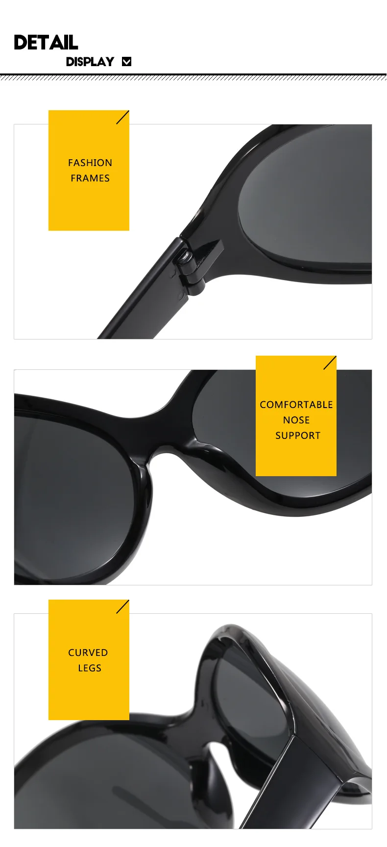DOHOHDO UV400 Modische unregelmäßige runde Sonnenbrille für Damen und Herren, Vintage-Designer-Sonnenbrille für Damen, trendige Damen-Sonnenbrille – Detail 23