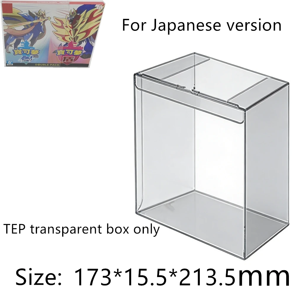Transparent Box Protector For Pokémon Sword & Shield Console Bundle/NS Collect Boxes TEP Storage Game Shell Clear Display Case