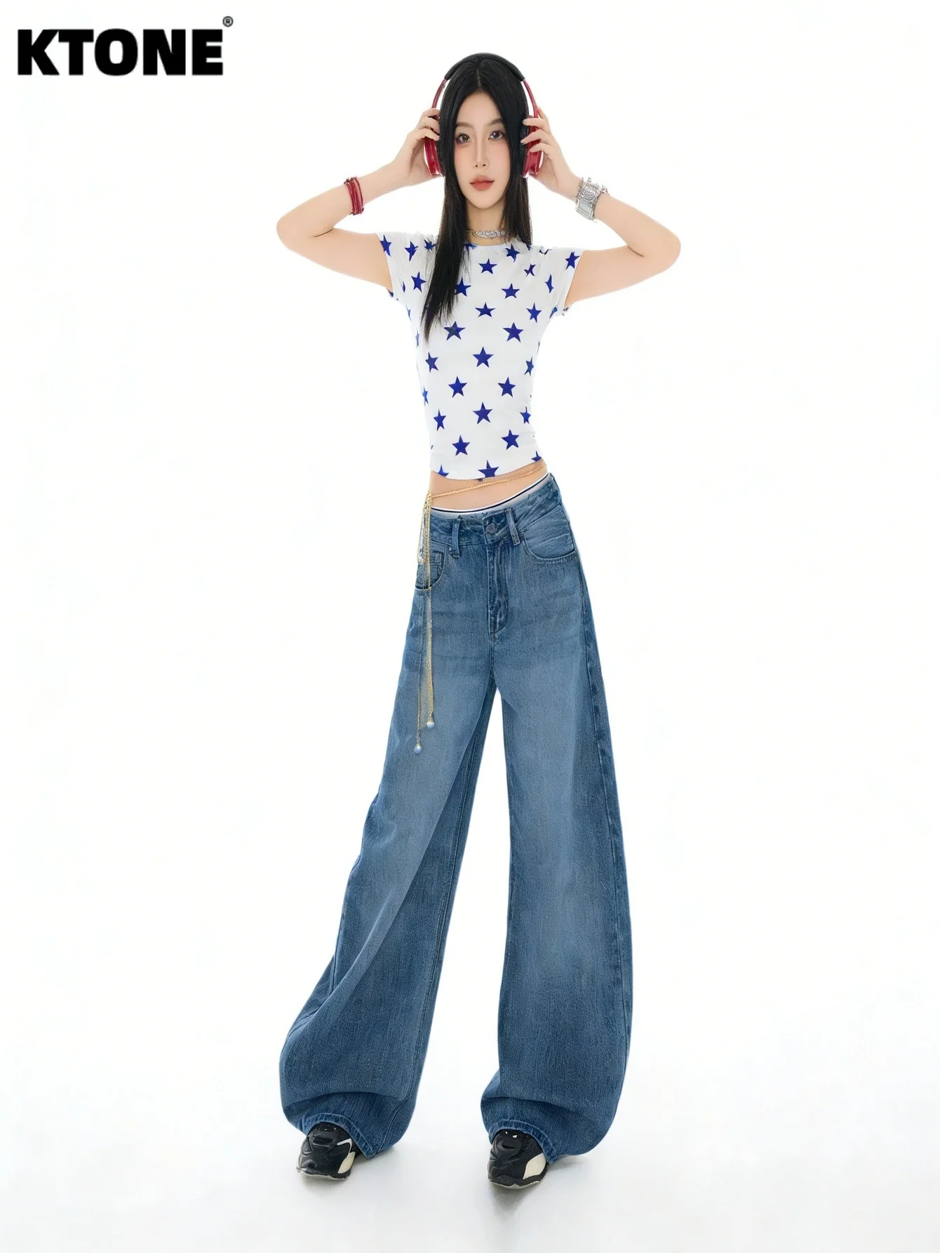 

Retro Jeans Gender Neutral Blue Baggy Pants Hip Hop Style Original Drip No accessories or belts included