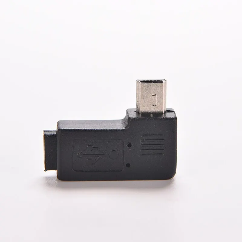 Mini USB Type A Male To Micro USB B Female 90 Degree Left Angle Adapter High Quality