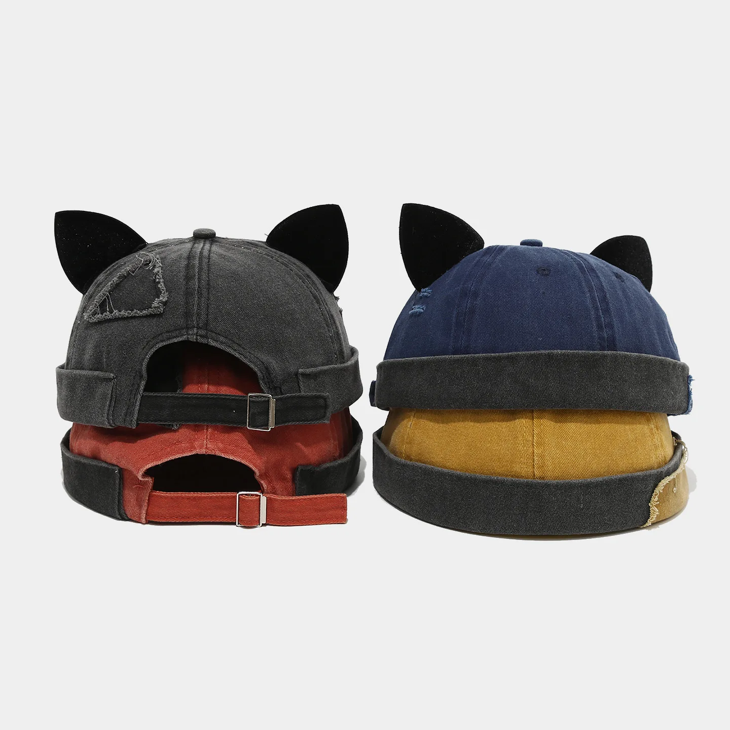 Four Seasons Cotton Print Docker Cap Brimless Hat Skullies Beanie Hats Landlord Sailor Cap Men and Women 33