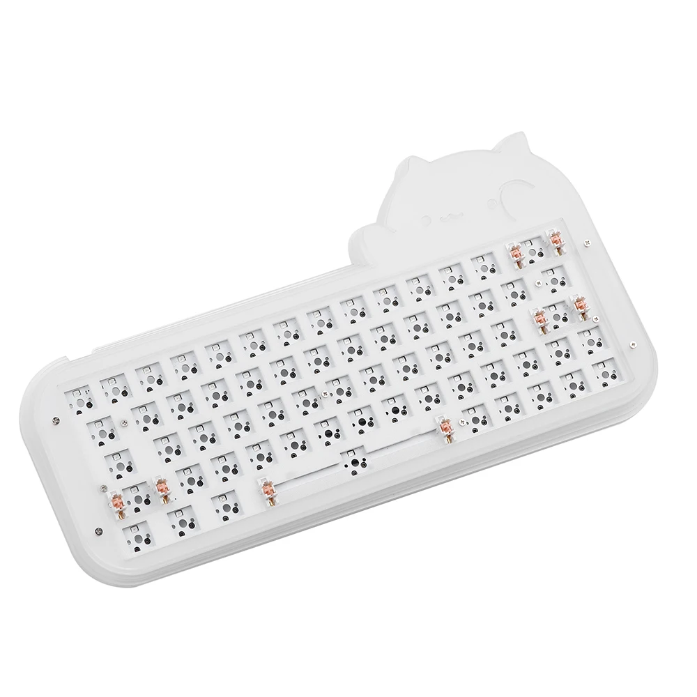 القطة الصغيرة 64 عدة 60% الساخن قابلة للتبديل الاكريليك RGB السلكية لوحة المفاتيح الميكانيكية هيكلى لتقوم بها بنفسك عدة عن طريق برمجة لطيف
