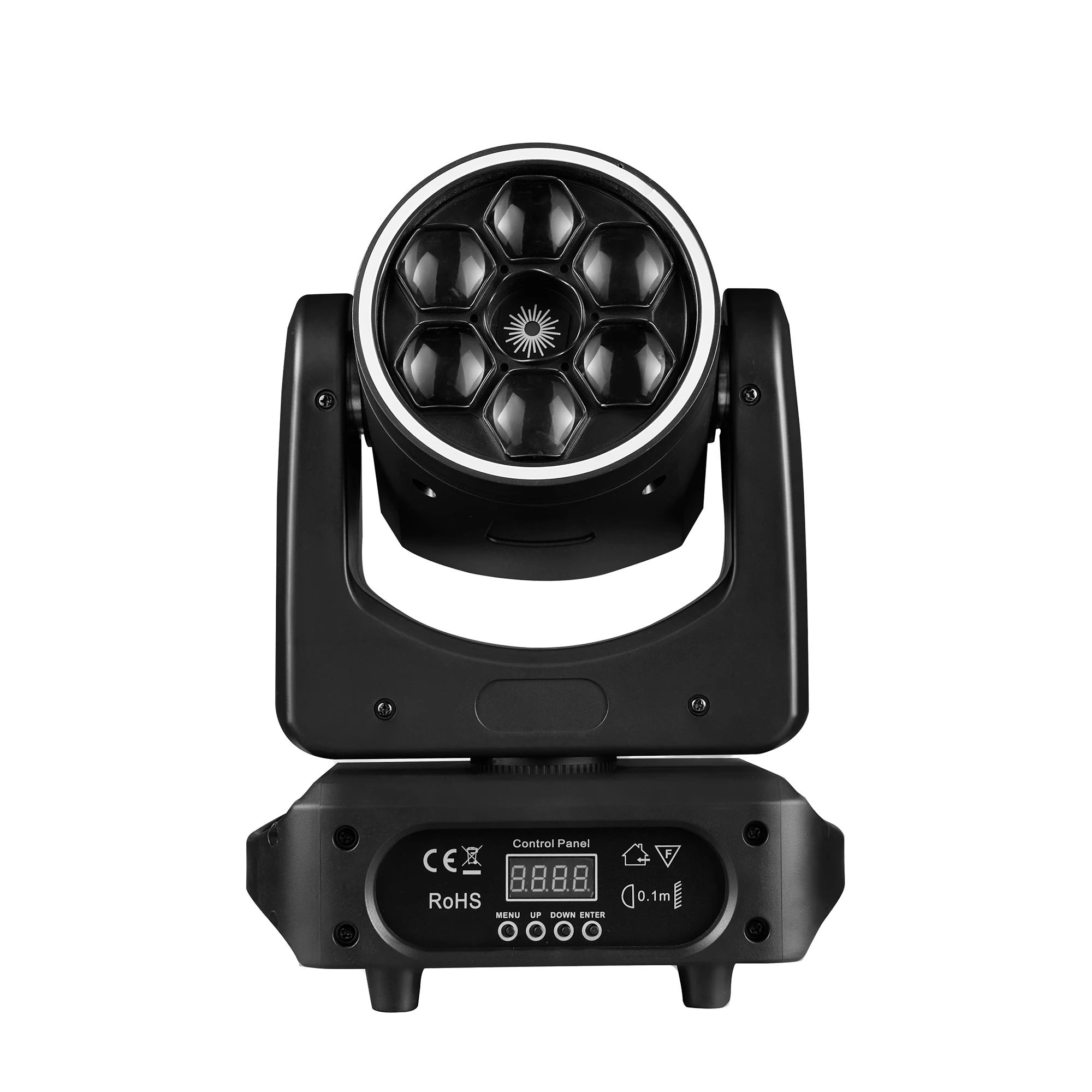 Mini BEE EYE LED Moving Head 6x15W RGBW 4in1 Beam & 500mw Laser Green Laser Star Effect Lights & Halo Effect 24PCS RGB 3in1 DJ