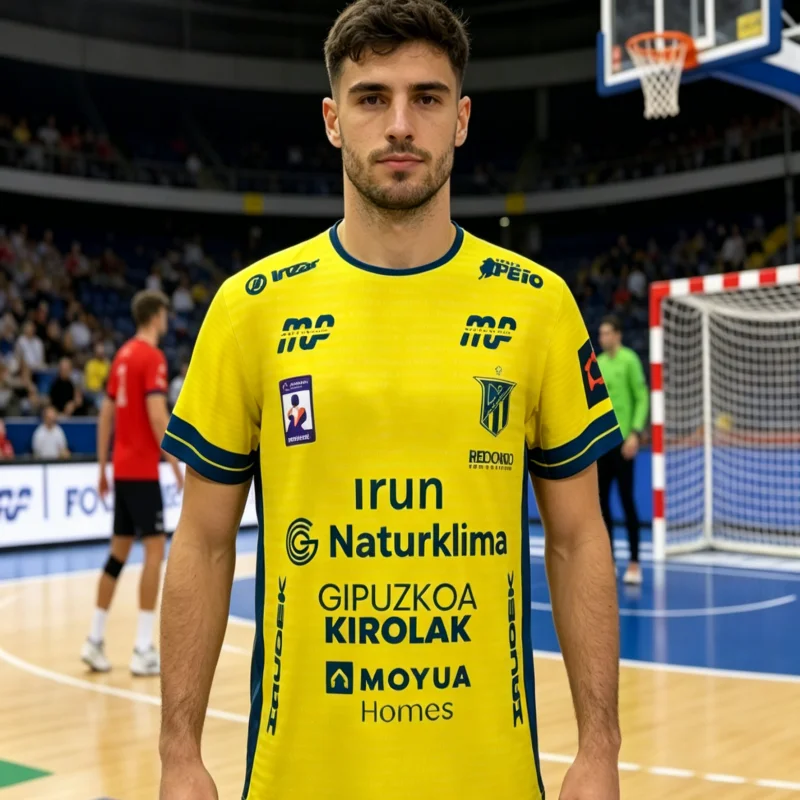 IRUDEK Bidasoa Irun2025-26 Asobal, Nueva Camiseta de Balonmano de España, Impresión 3D, Cómoda, Transpirable, para Niños y Familia