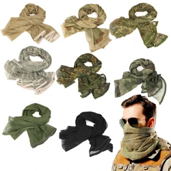 Outdoor Camouflage Scarf Mesh Neck Scarf Multifunctional Head Wrap for Hiking Hunting Fishing Camping Riding