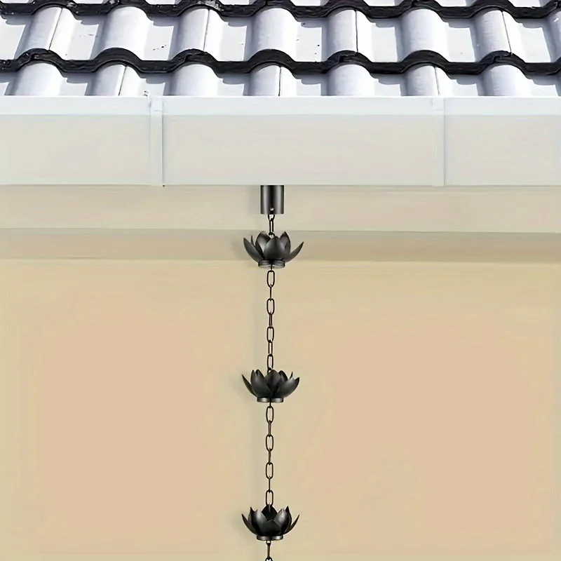 

Lotus Rain Chain Metal Rain Chain Rain Catcher For Gutter Roof Garden Home Decoration Metal Waterfall Rain Chain Downspout Tool