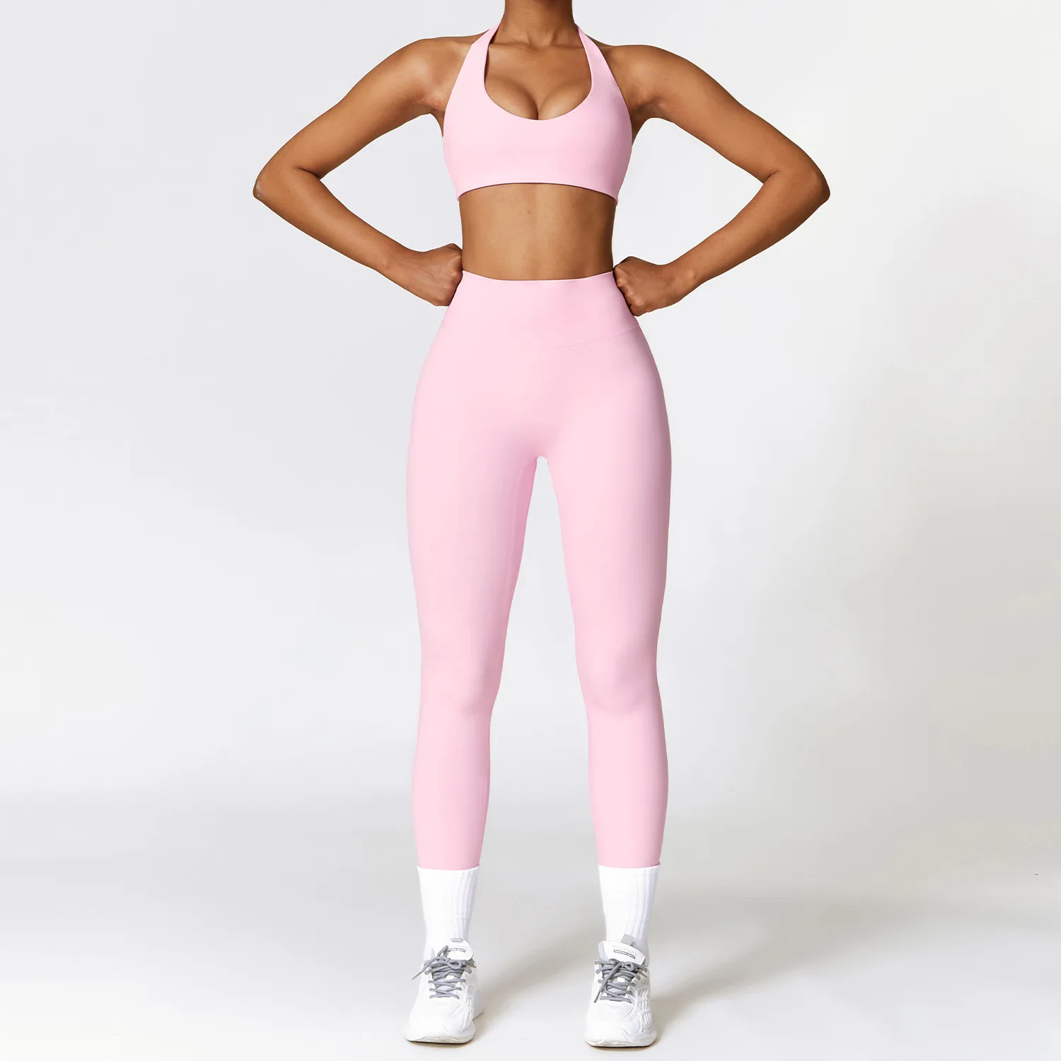 Yoga Set 2PCS Gym Set Workout Clothes for Women Seamless High Waist Leggings Sports Bra Suit Female Sportswear Women Tracksuit