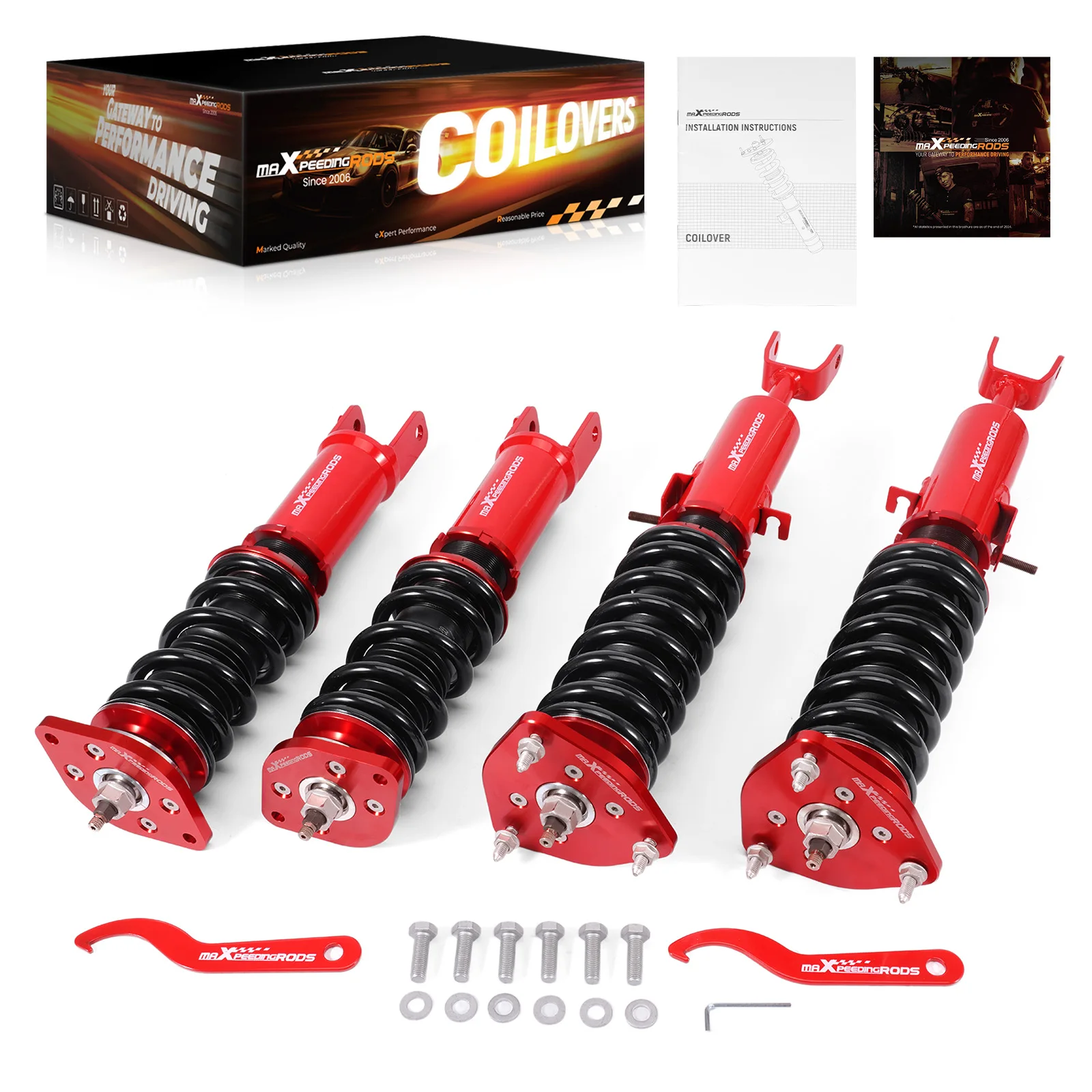 

Maxpeedingrods COT6 Coilovers 24 Way Damper Kit for INFINITI G35 Sedan Coupe V35